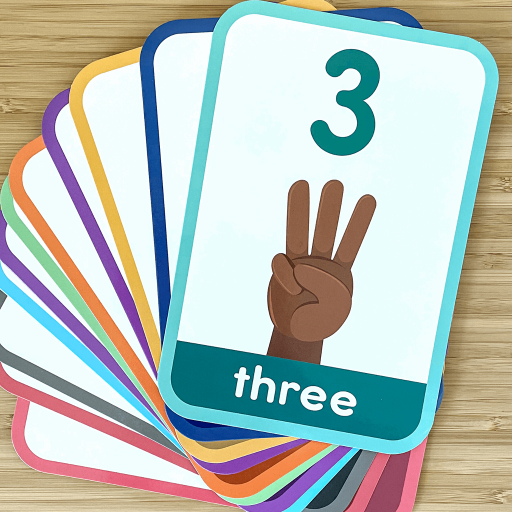 Multicultural number flashcards for toddlers, preschoolers, and kindergarteners - Numbers Bulletin Board Set