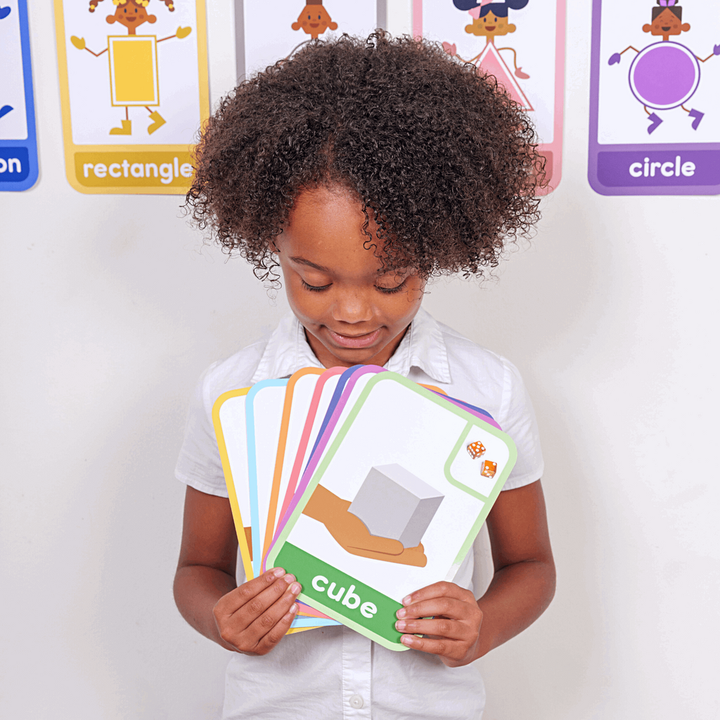 Shape Me Math 3D Shapes Bulletin Board Set - Shape Flash Cards for Classroom Decor ...