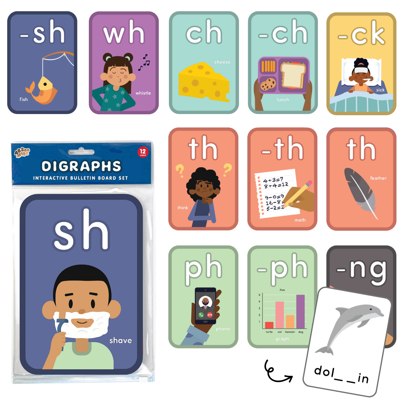 Digraphs Lessonboard Multicultural Digraphs Phonics Posters | Consonant Digraphs Examples ...