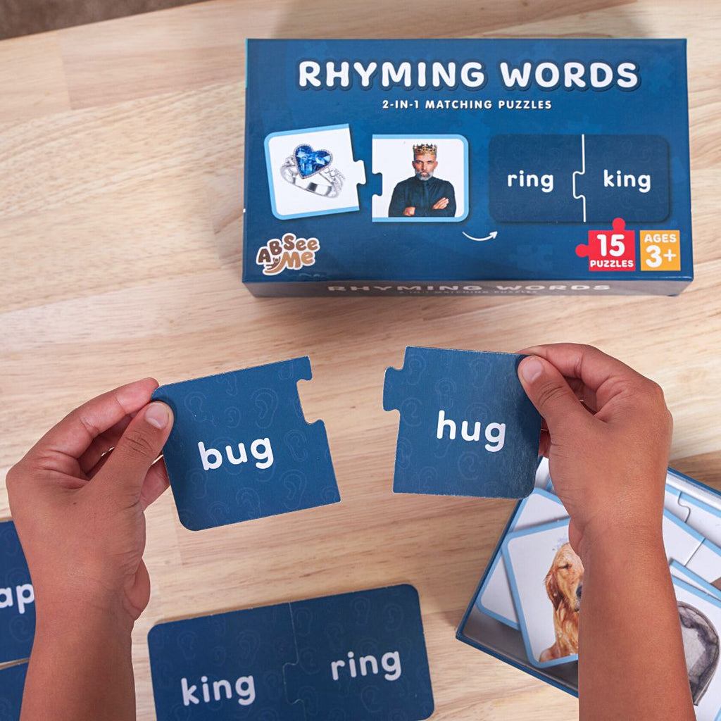 Rhyming Words for Kindergarten Puzzles by ABSee Me - Product in Use