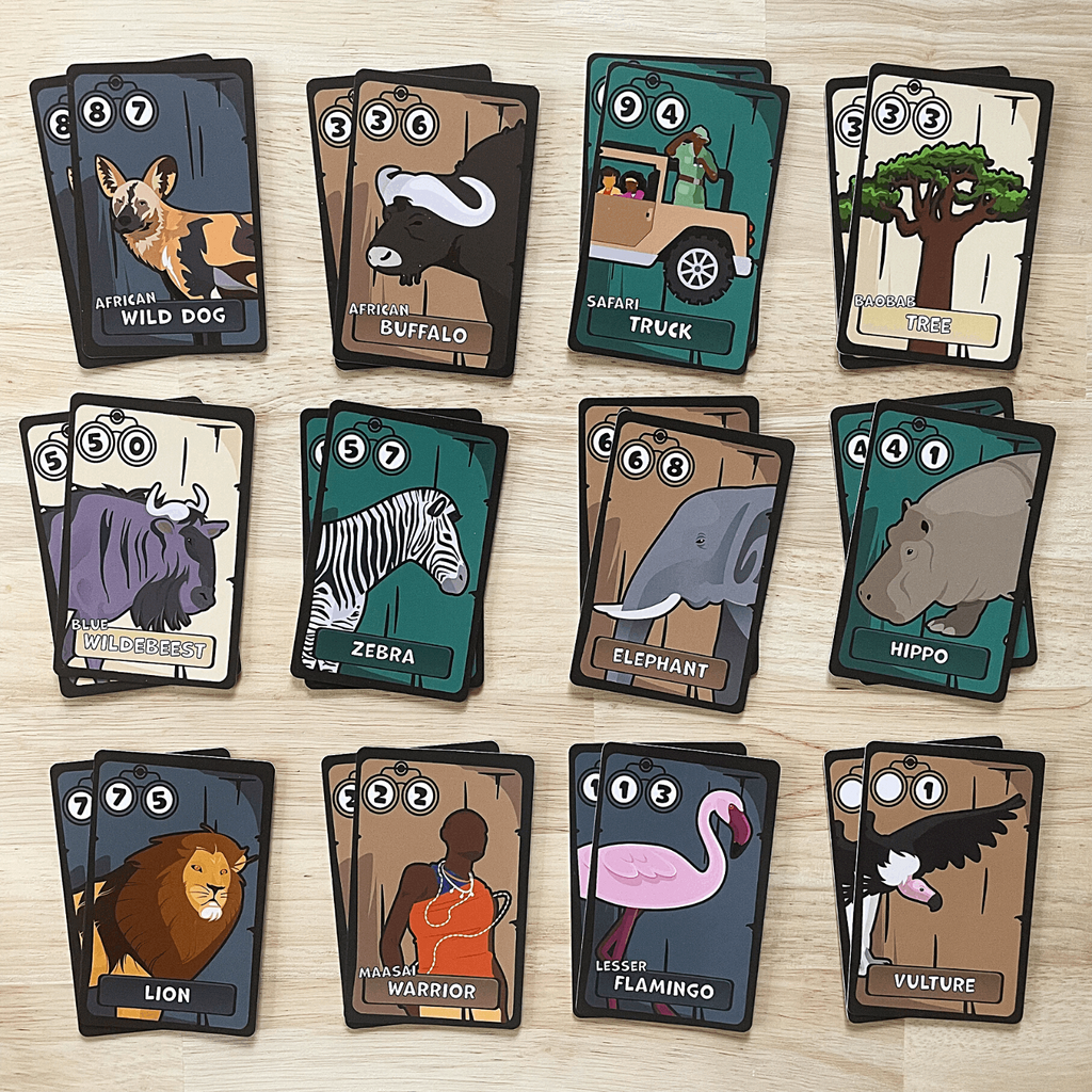 ABSee Me Number Safari Go Fish Game - Culturally Responsive African Game for Matching Numbers to 100 