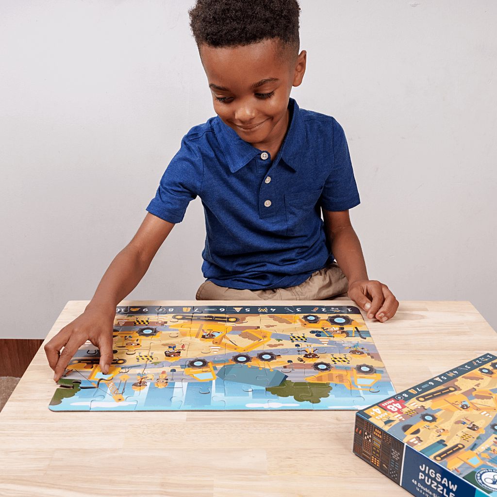Black Student Completing Culturally Responsive Educational Puzzle - ABSee Me Educational Puzzle for Preschoolers That Helps with Pre K Counting