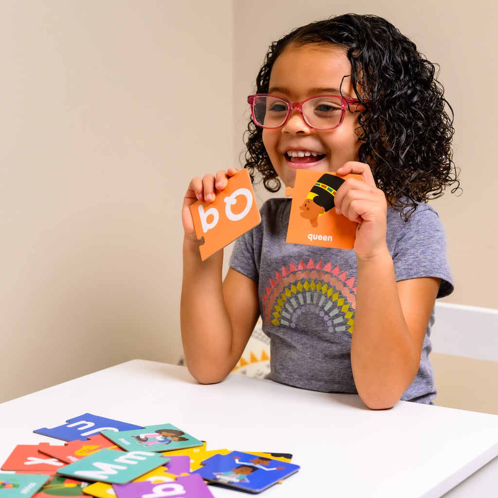 ABSee Me Black Culture Alphabet Puzzle Set – Black Student Using Culturally Relevant Teaching Supplies for Letter Learning in Preschool and Kindergarten