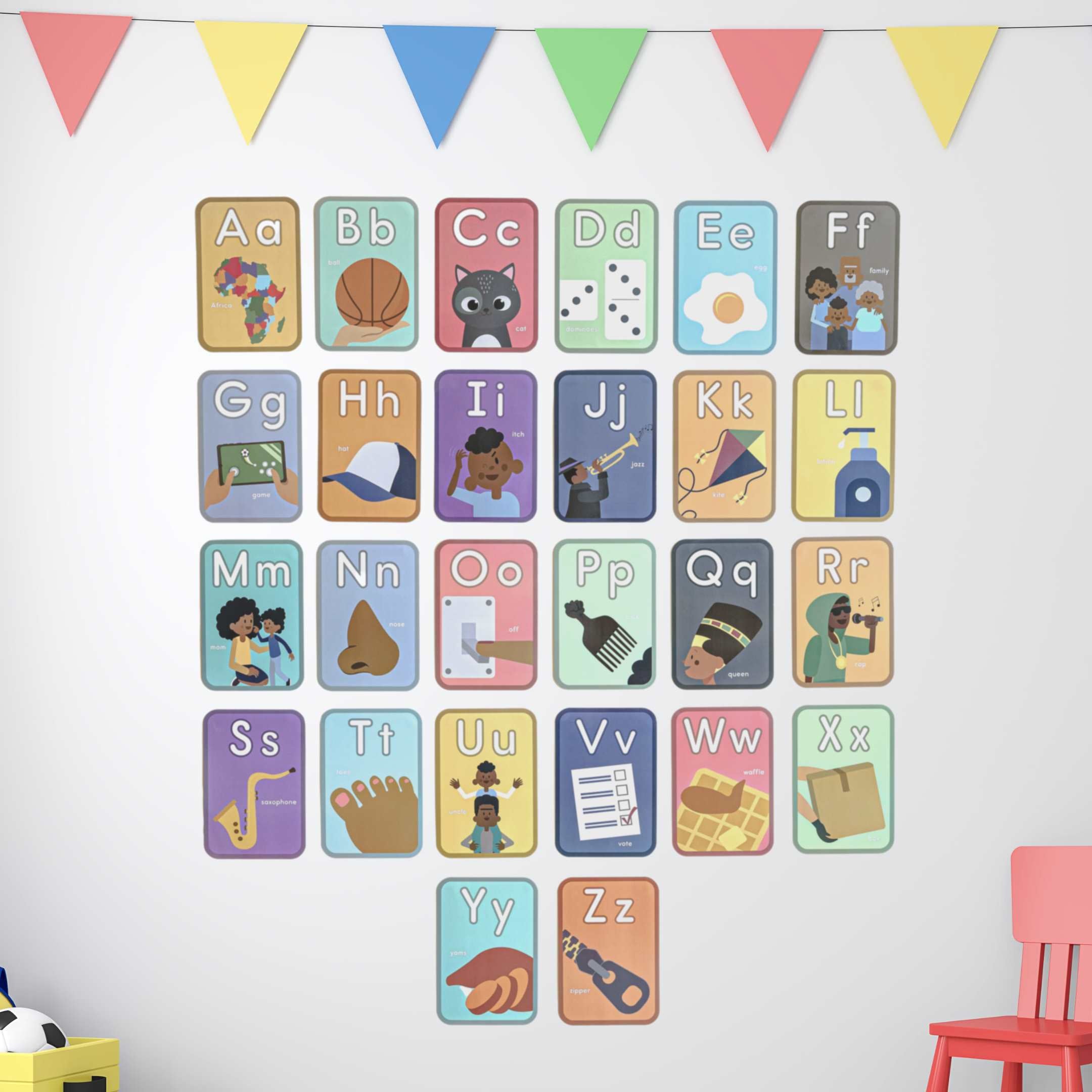 Bulletin Board Letters - ABC Alphabet Poster Classroom Decor Set Preschool  English Poster Kindergarten/Primary School Classroom Wall Decor