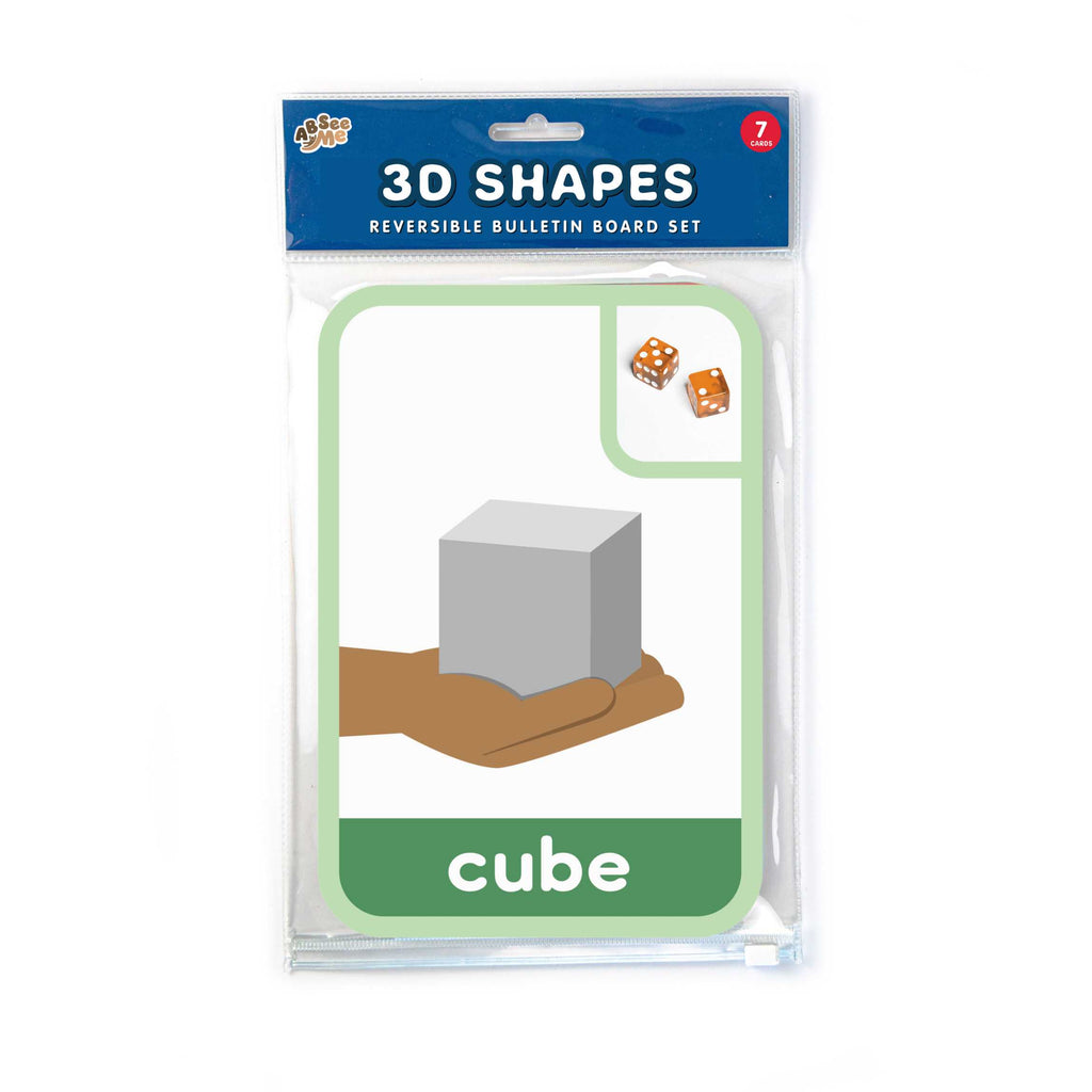 Large 3D Shapes Bulletin Board Set for Inclusive Classroom - ABSee Me