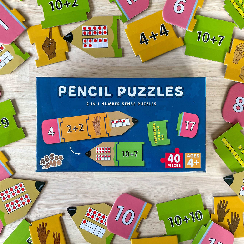 ABSee Me Pencil Puzzles - Comprehensive Math Resource: Fun and educational tools for developing foundational kindergarten addition and place value skills