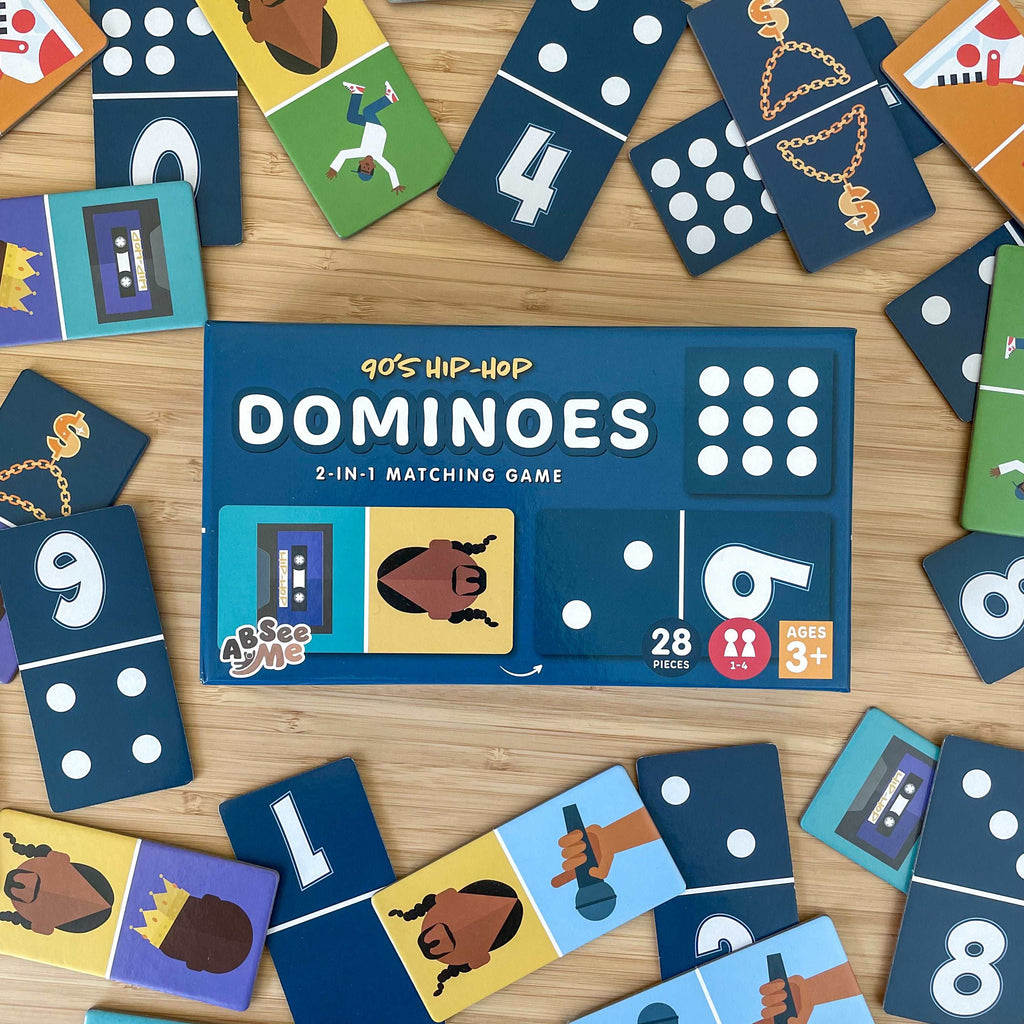 ABSee Me 90's Hip-Hop Counting Dominoes – Culturally Relevant Math Game for Black Students in Preschool and Elementary