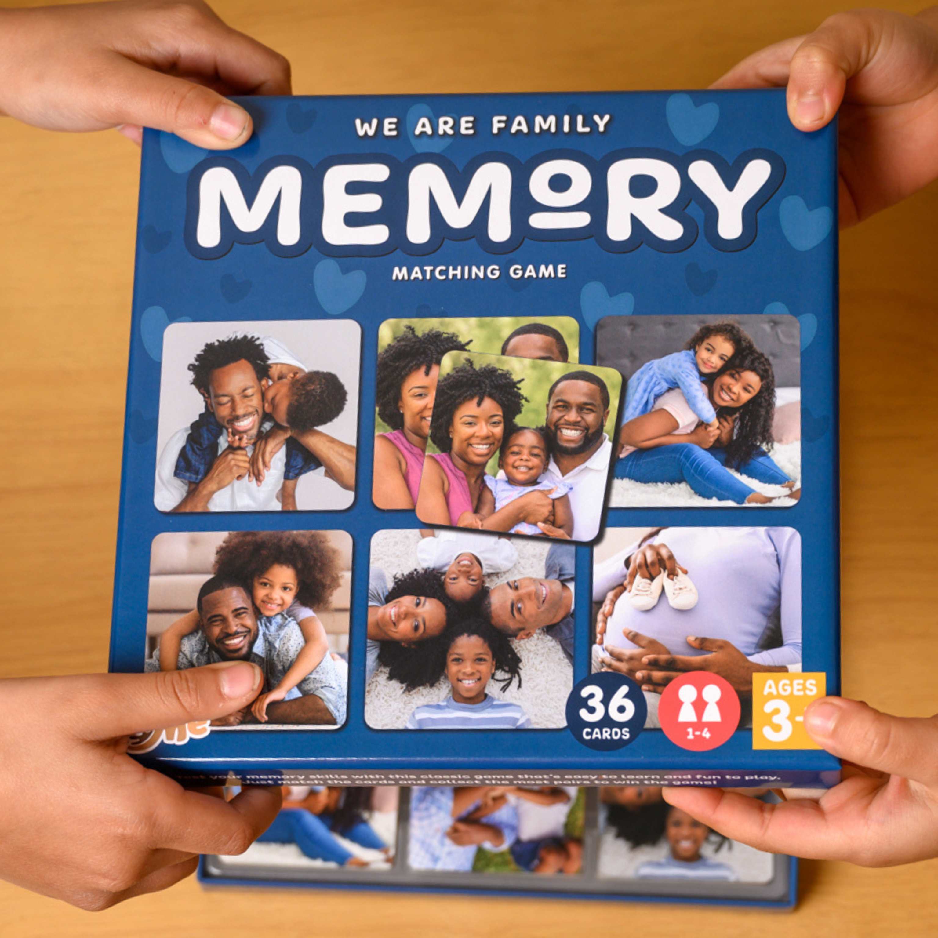 Memory Map Family We Are Family Memory Game - Match Beautiful Brown & Black Families ...