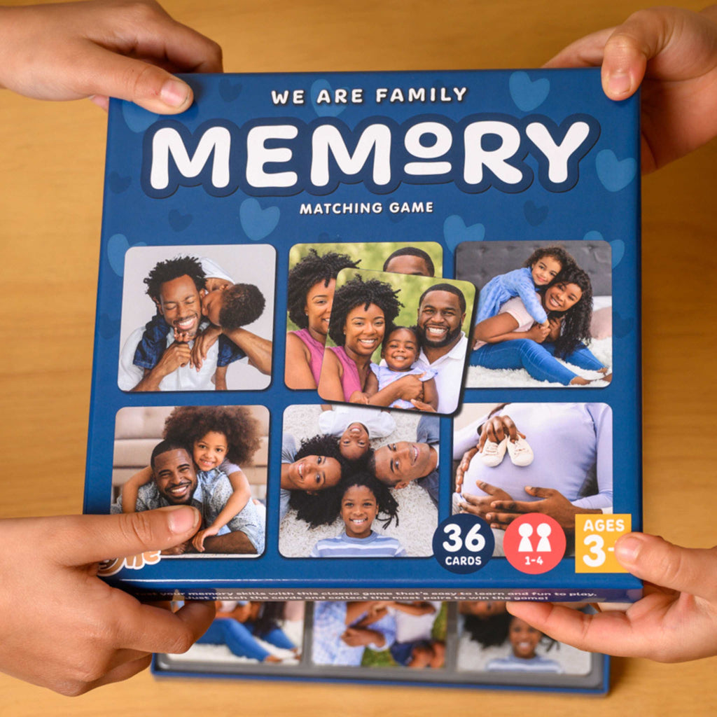 The Culturally Responsive Activity: We Are Family Memory Matching Game by ABSee Me - Diverse Black and Brown Families Memory Card Game
