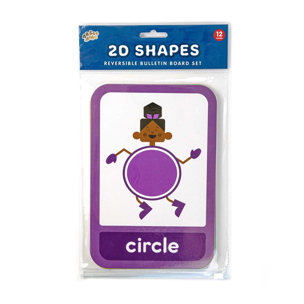 Culturally Responsive 2D Shapes Bulletin Board Set - Shape Flash Cards by ABSee Me